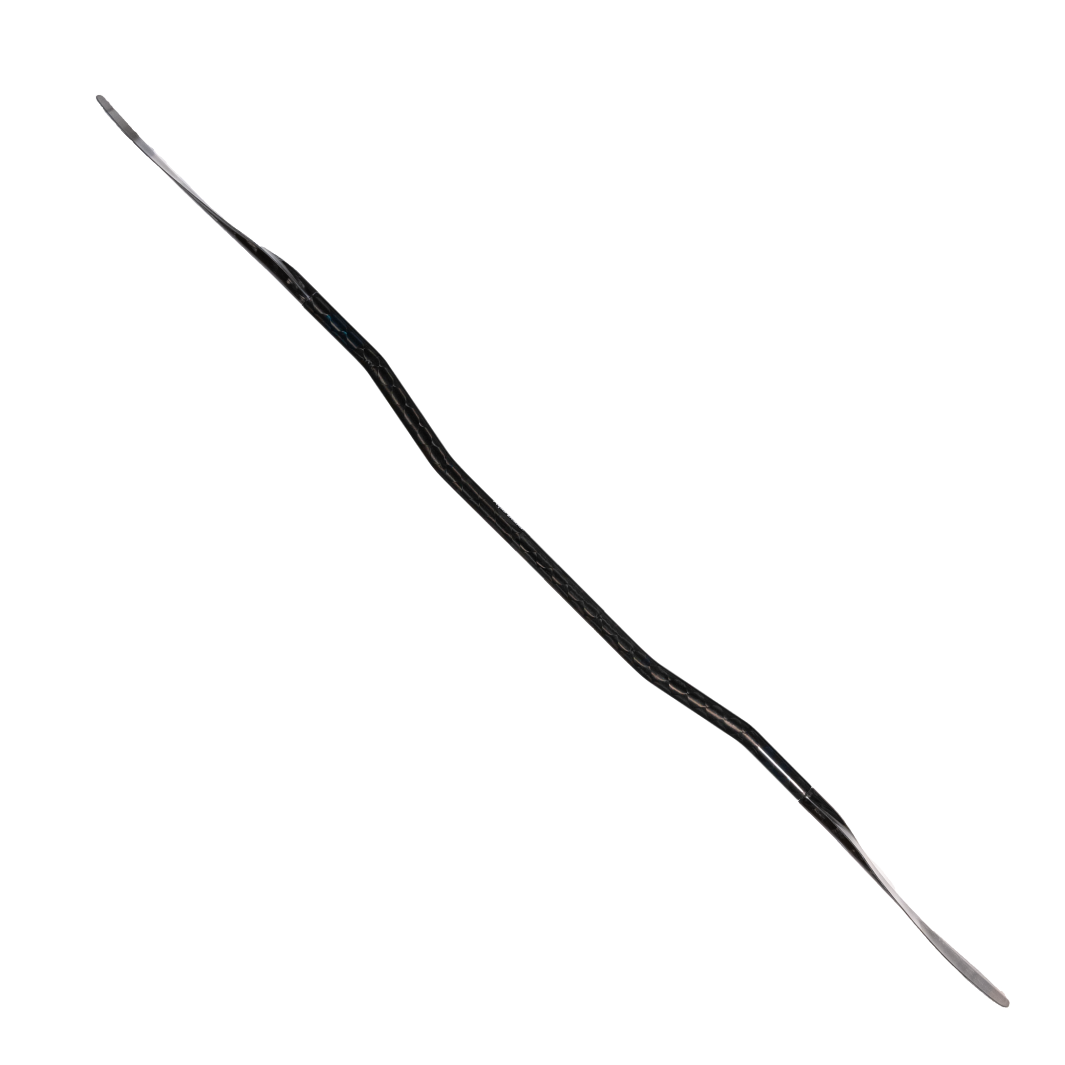 Full Paddle side profile Of The New Whitewater Aqua Bound Aerial Minor Carbon Fiber  kayak paddle In A 1-Piece Crank Shaft