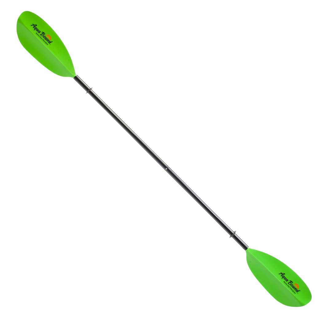 manta ray fiberglass 2-piece snap button electric green full paddle#color_electric-green