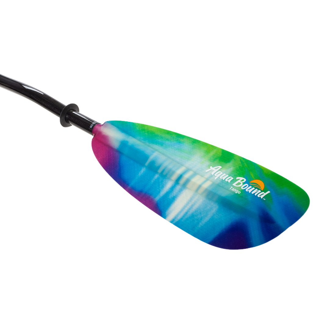 tango fiberglass bent shaft kayak paddle northern lights right blade angled #color_northern-lights