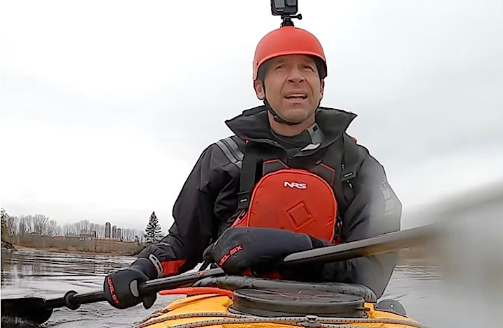 Ken Whiting paddling on the Ottawa River