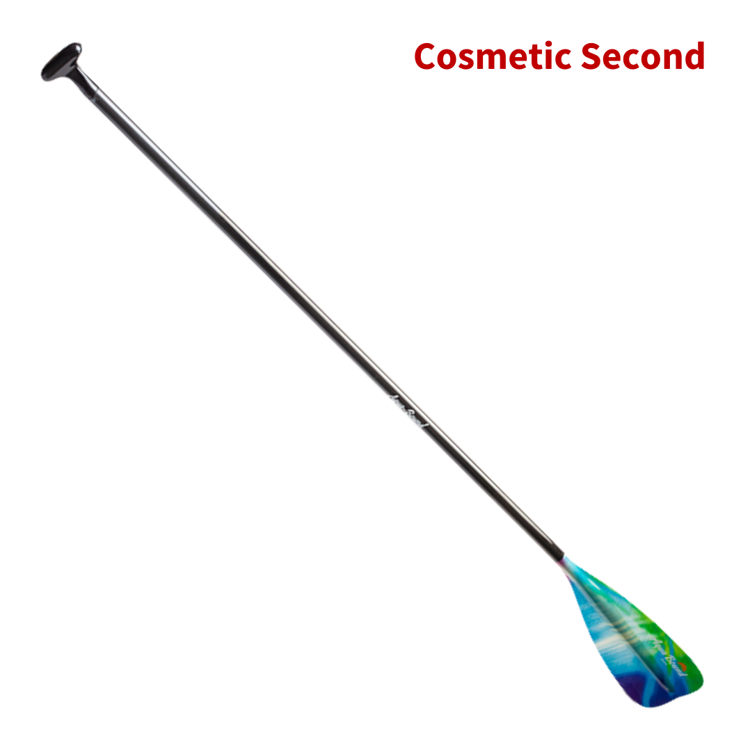 Malta fiberglass 1-piece northern lights SUP paddle full angled#color_northern-lights