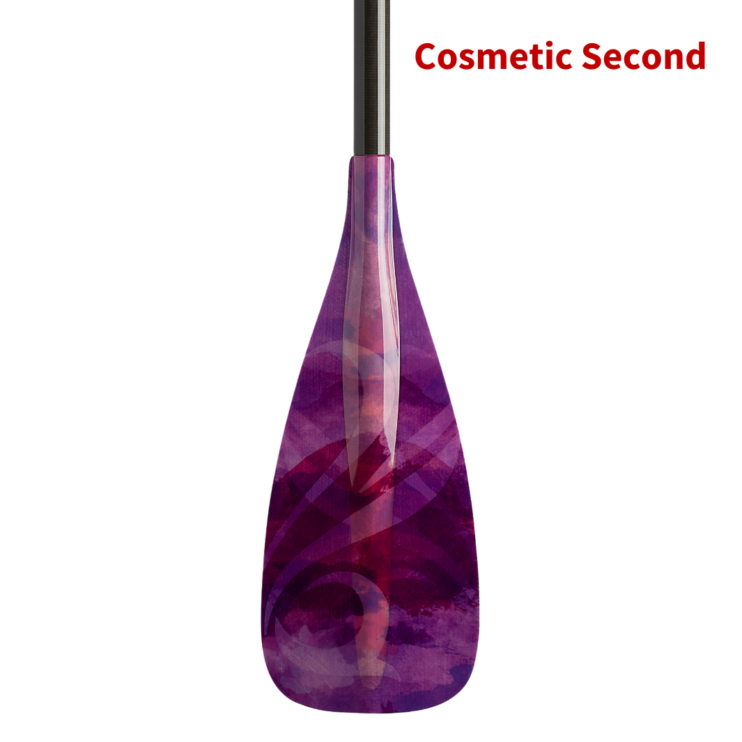 Malta fiberglass 2-piece berry SUP paddle blade power face#color_berry