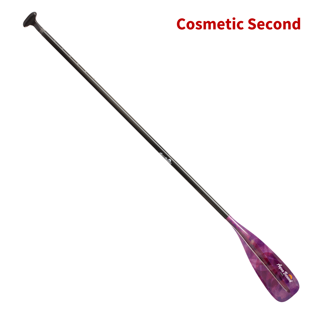 Malta fiberglass 2-piece berry SUP paddle full angled#color_berry