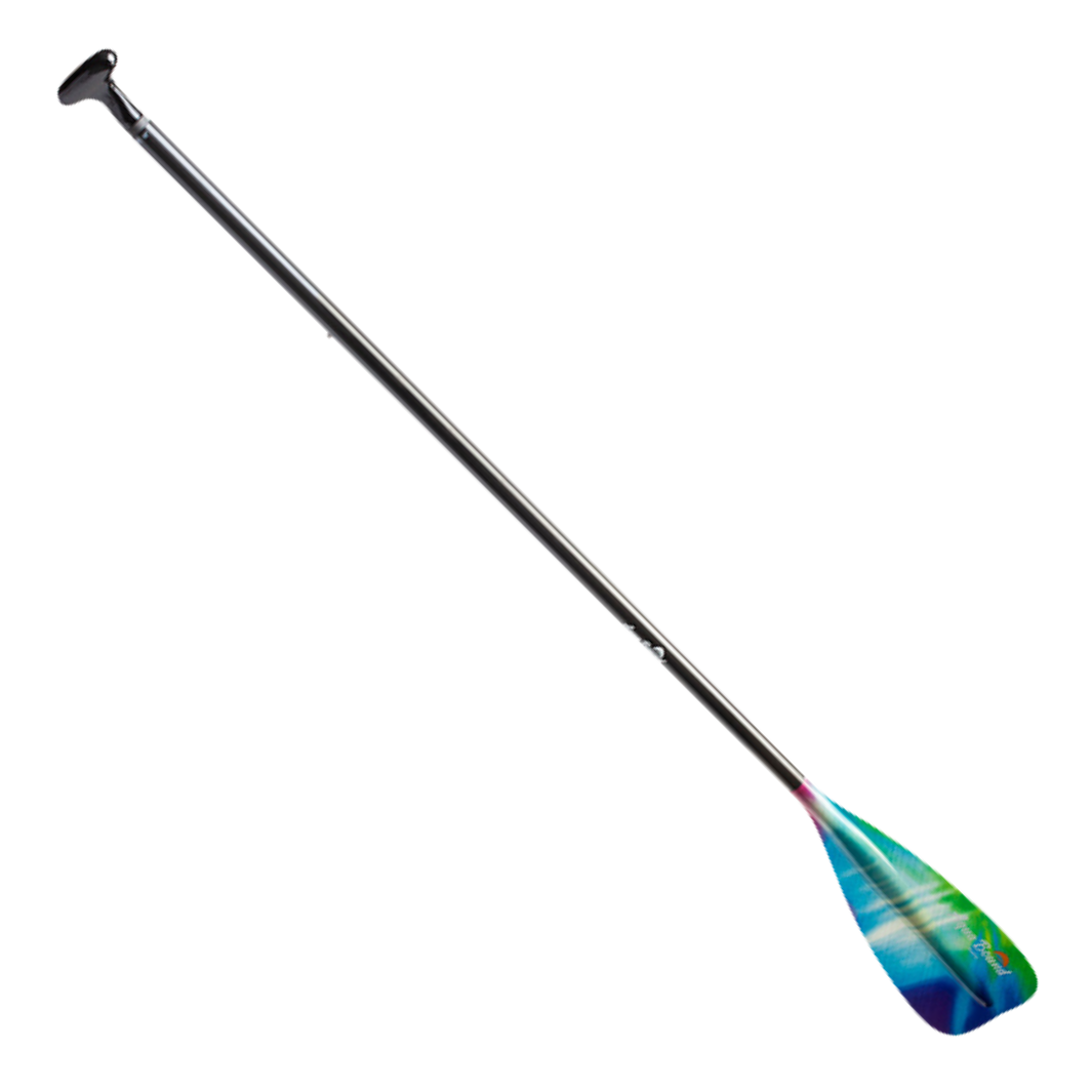 Malta fiberglass 2-piece northern lights SUP paddle full angled#color_northern-lights