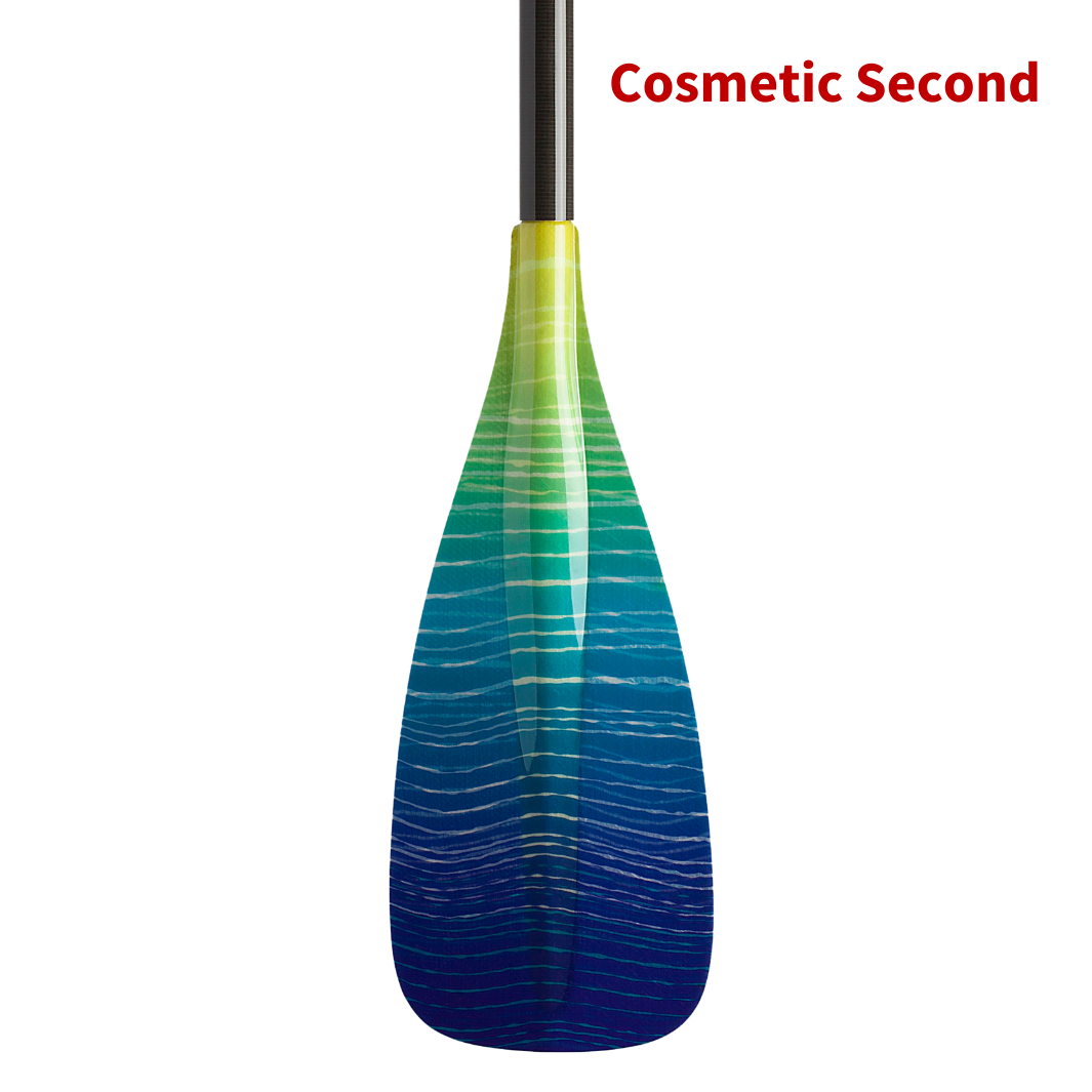 Malta fiberglass 2-piece sunwave SUP paddle blade power face#color_suwave