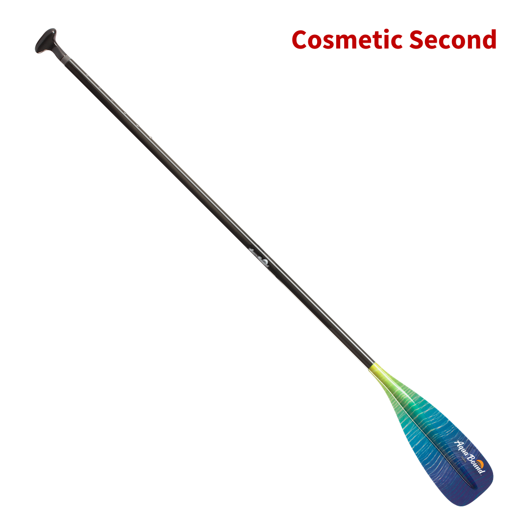 Malta fiberglass 2-piece sunwave SUP paddle full angled#color_suwave