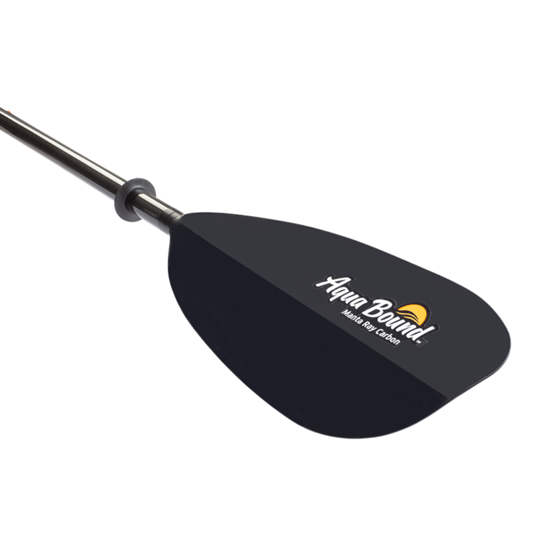 manta ray carbon 2-piece versa-lok kayak paddle blade angled