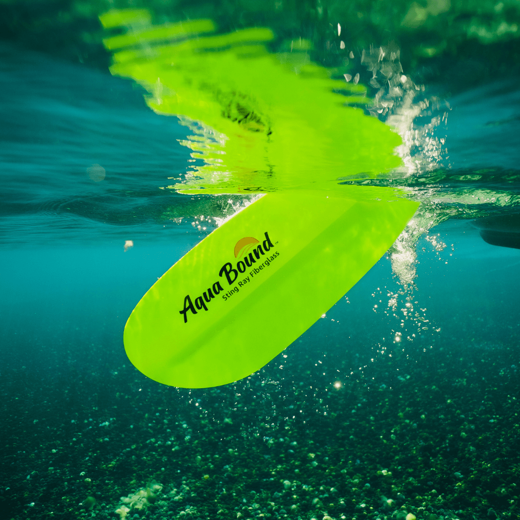 sting ray fiberglass 4-piece snap button electric green under water#color_electric-green