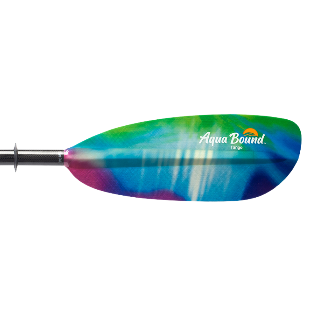 tango fiberglass bent shaft kayak paddle northern lights right blade #color_northern-lights