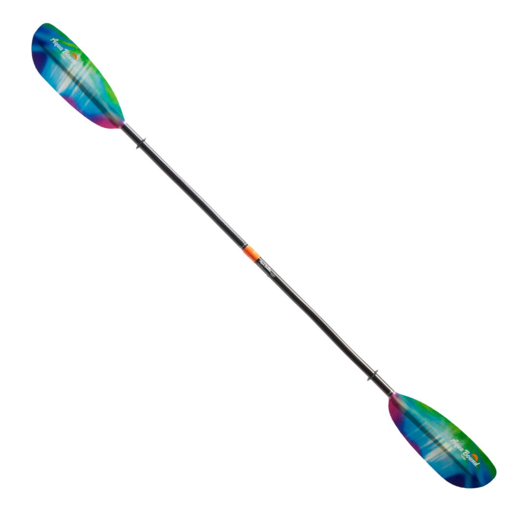 tango fiberglass bent shaft kayak paddle northern lights full front #color_northern-lights